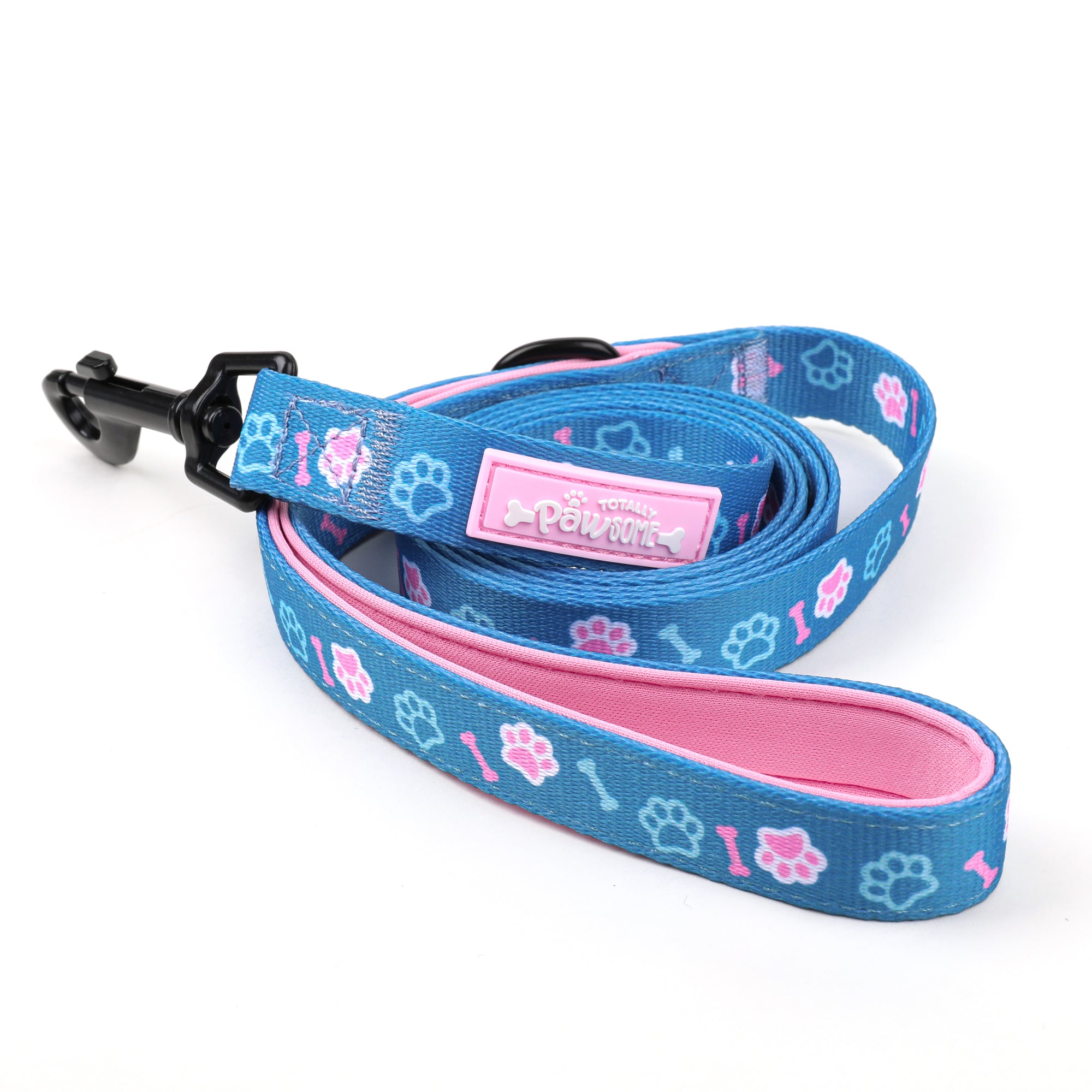 pawsome blue and pink  long dog lead