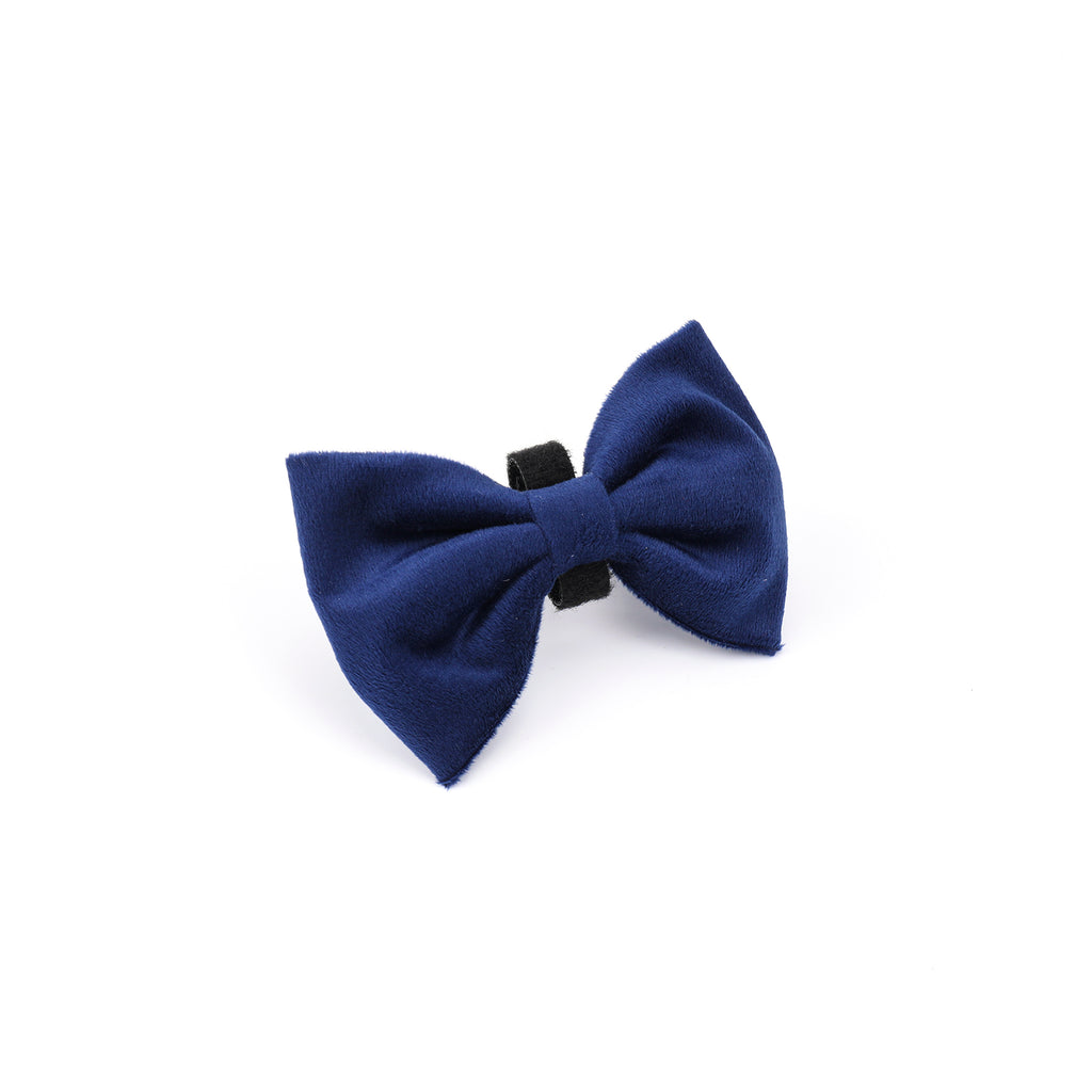 Navy Velvet Bow Tie