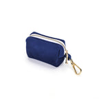 Navy Velvet Poop Bag Holder