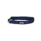 Navy Velvet Dog Collar