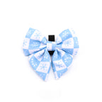 Blue Snowflake Christmas Sailor Bow Tie