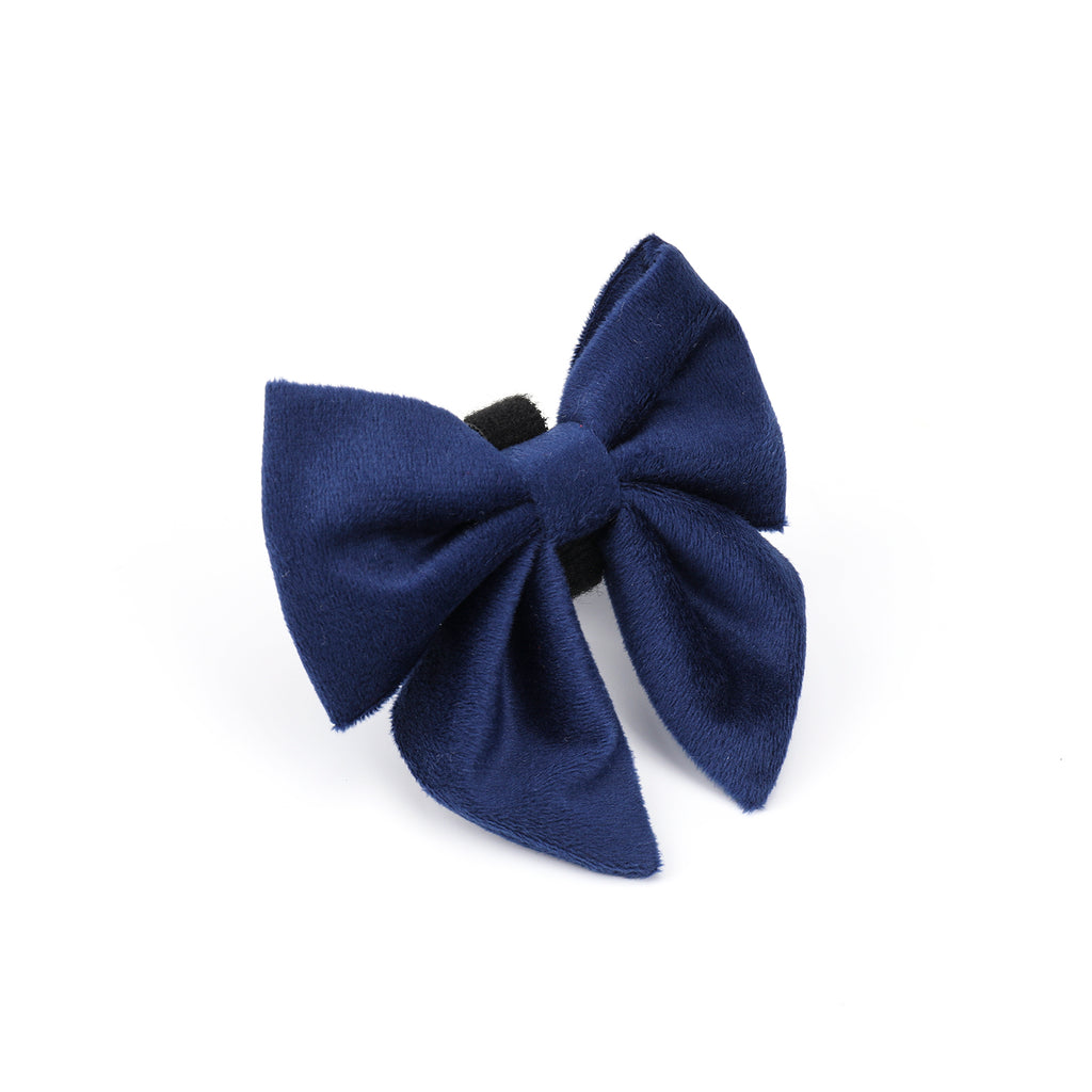 Navy Velvet Sailor Bow Tie