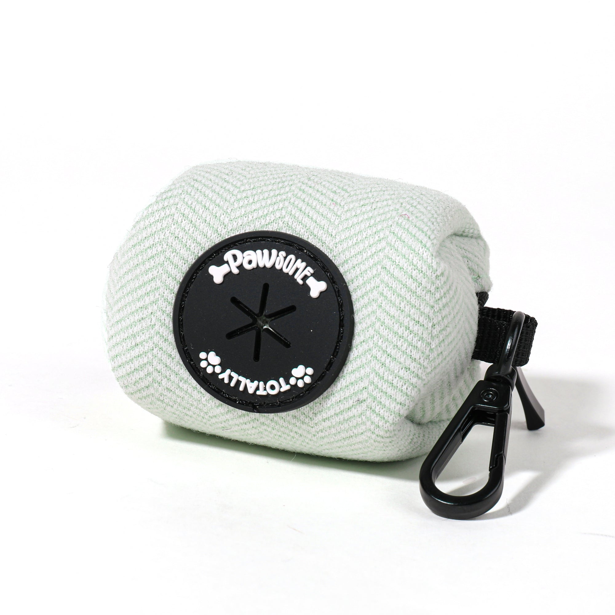 Green Tweed Poop Bag Holder