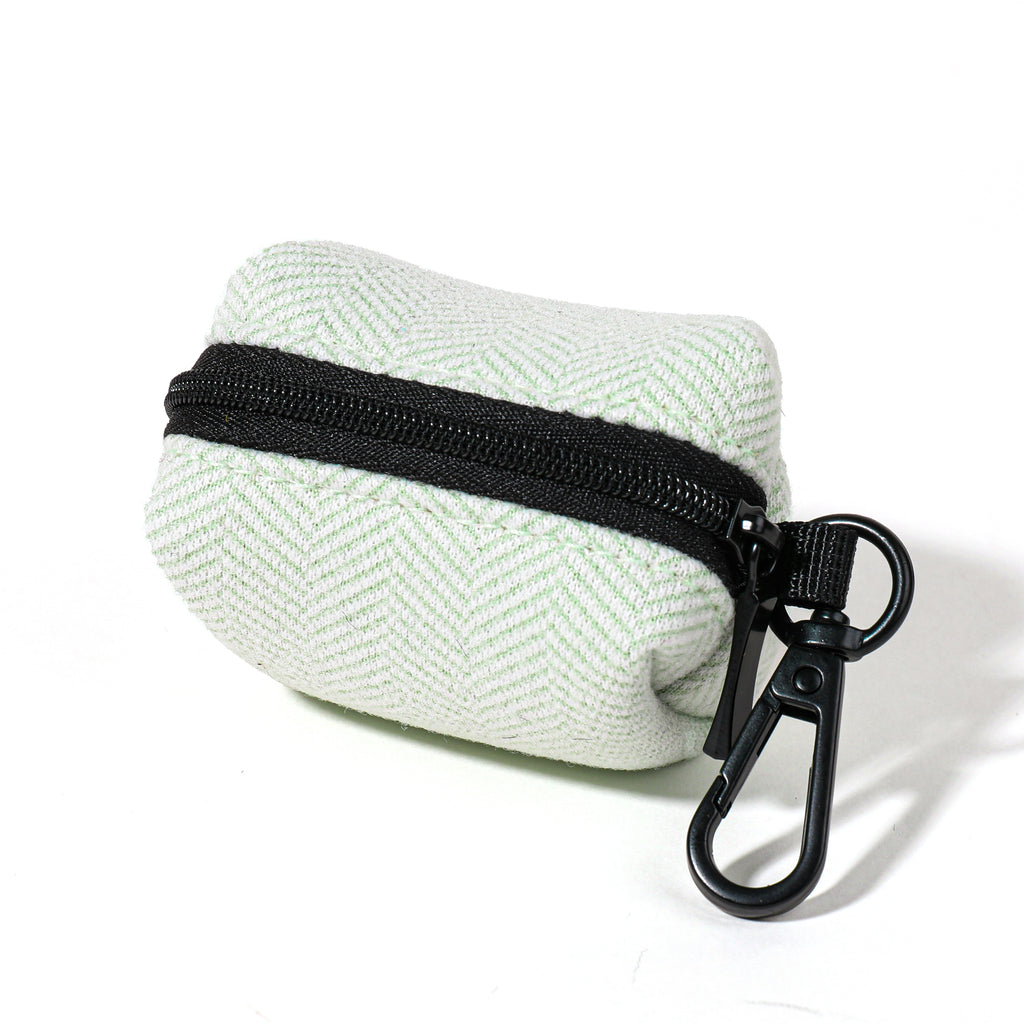 Green Tweed Poop Bag Holder