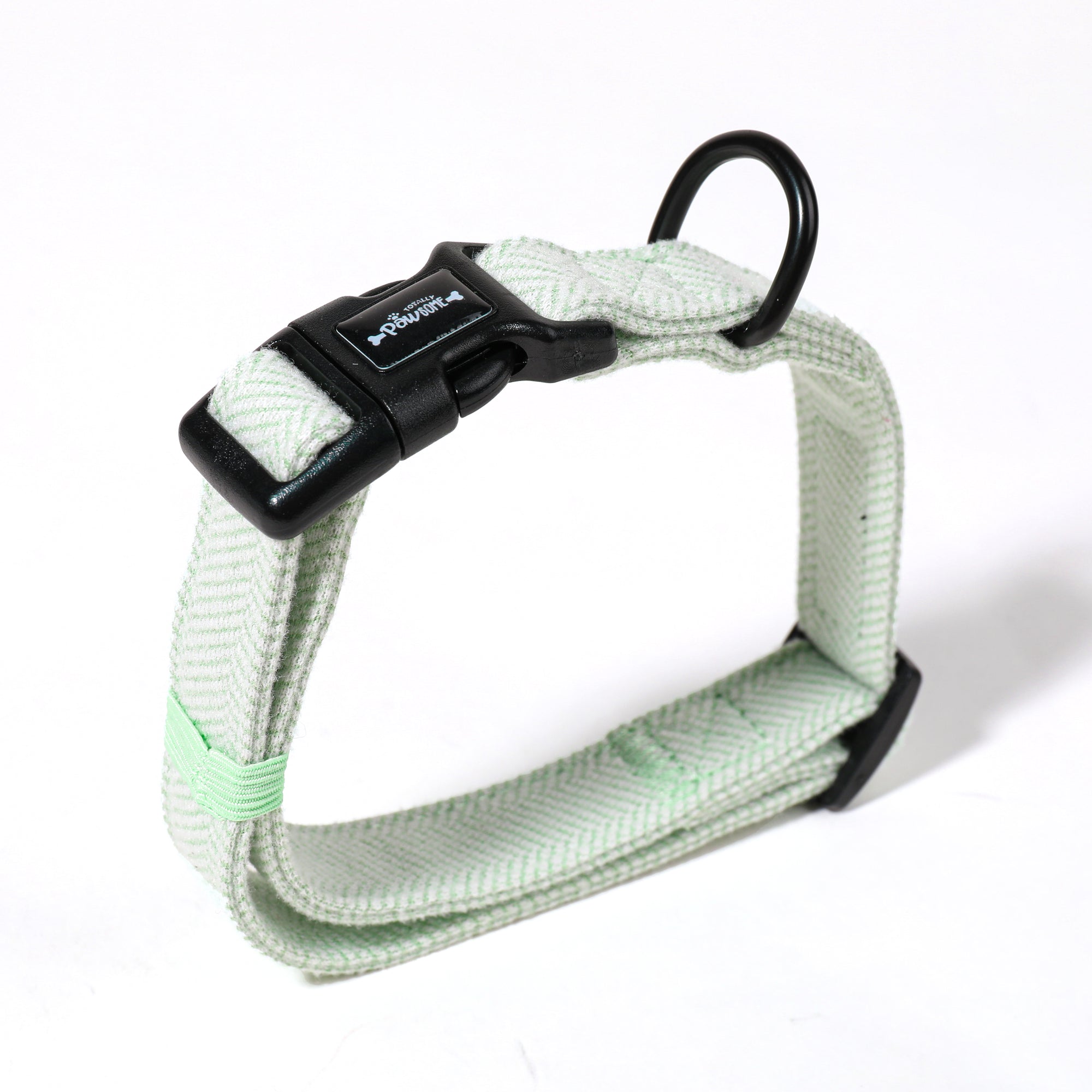 Green Tweed Dog Collar