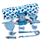 Blue-tiful Love TP Adventures - 4 Piece Bundle - Dog Harness, Collar, Lead & Poop Bag Holder
