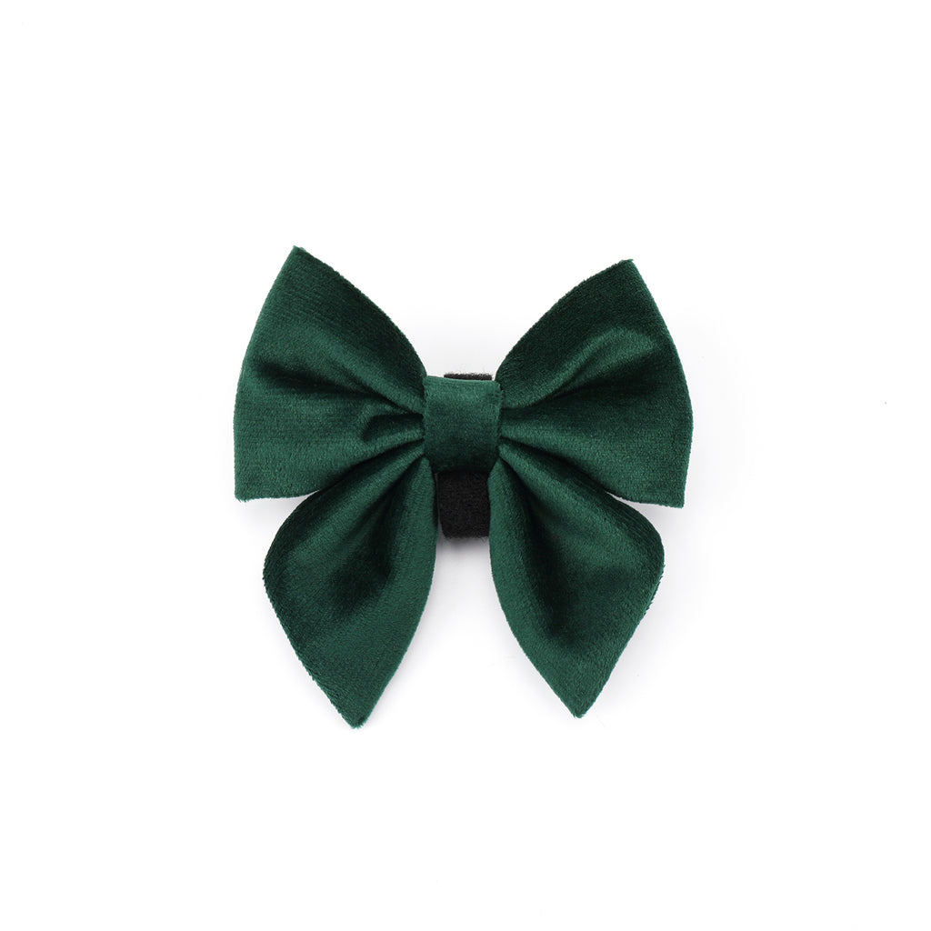 Green Velvet Sailor Bow Tie