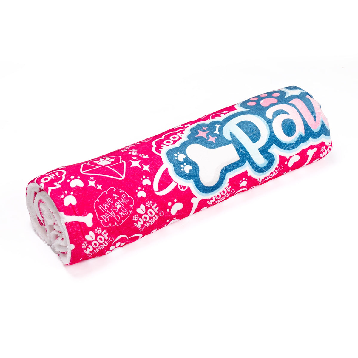 Hot Pink Paws - Totally Pawsome Fleece Blanket