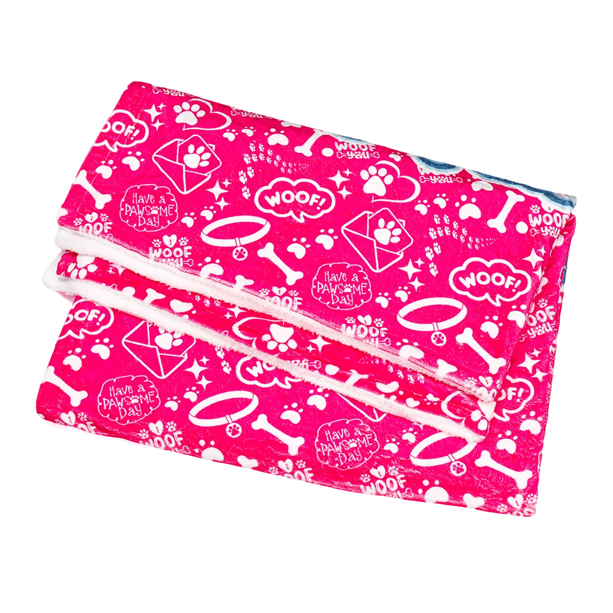 Hot Pink Paws - Totally Pawsome Fleece Blanket