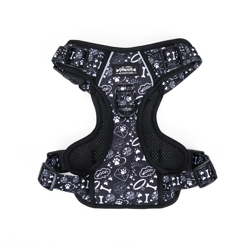 Midnight Paws - TP Adventures - 4 piece Bundle - Dog Harness, Collar, Lead & Poop Bag Holder