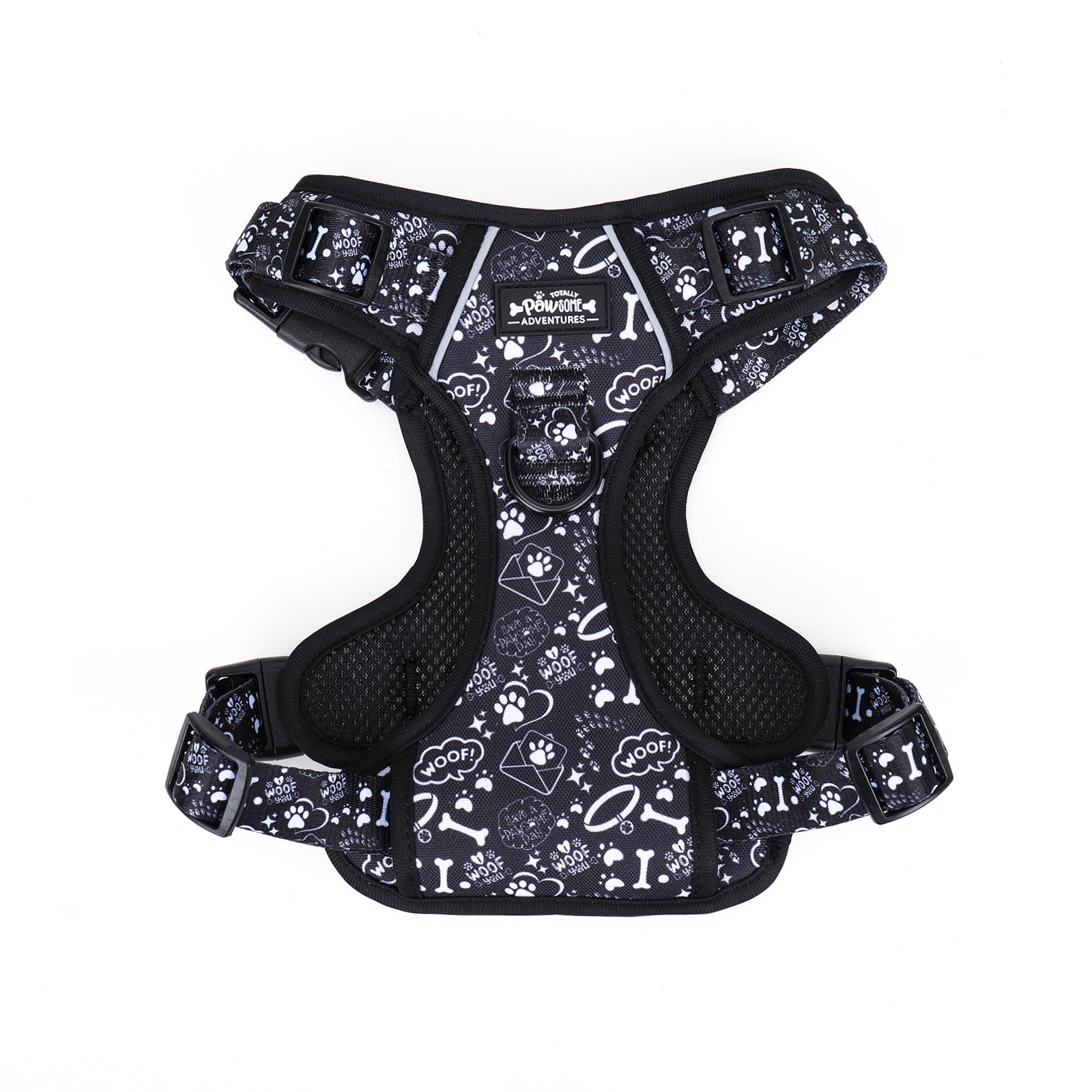 Midnight Paws - TP Adventures - 4 piece Bundle - Dog Harness, Collar, Lead & Poop Bag Holder