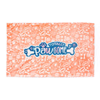 Orange Sunburst Paws - Totally Pawsome Fleece Blanket