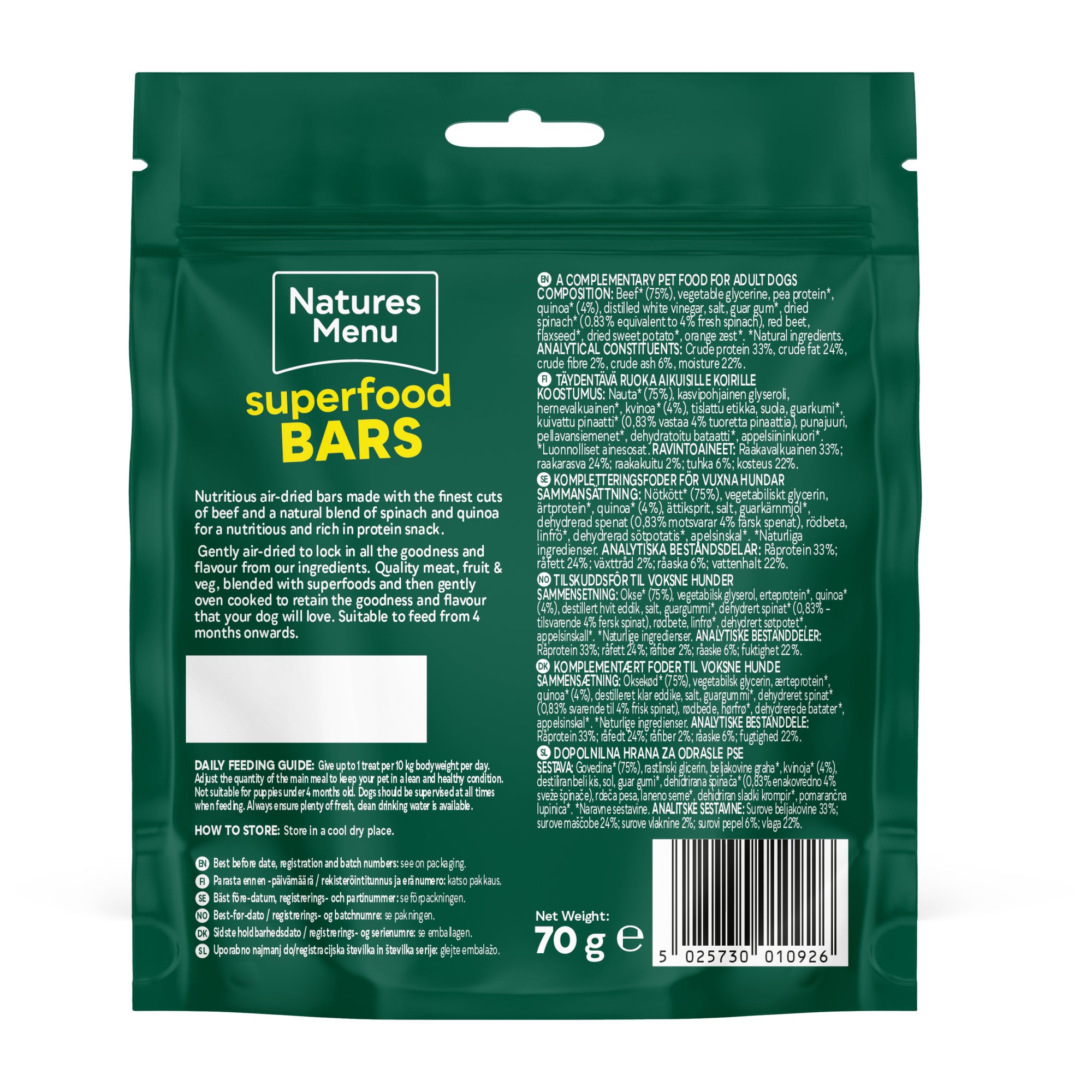 Natures Menu Freeze Dried Superfood Bars