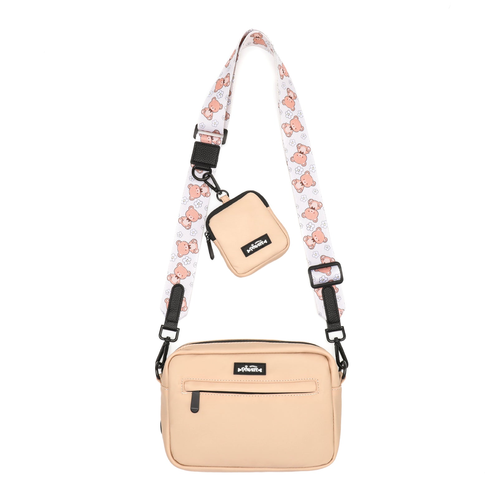 Brown Dog Walking Bag inc Treat Pouch & Bella Bear Teddy Print Strap