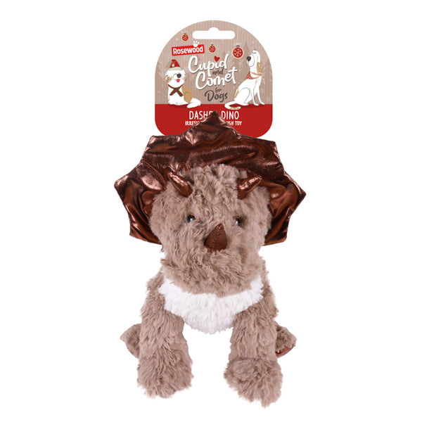 Rosewood Christmas Dasher Dino Dog Toy