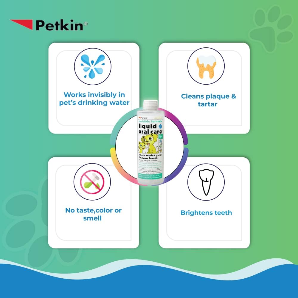 Petkin Liquid Oral Care 8oz - For Dogs & Cats