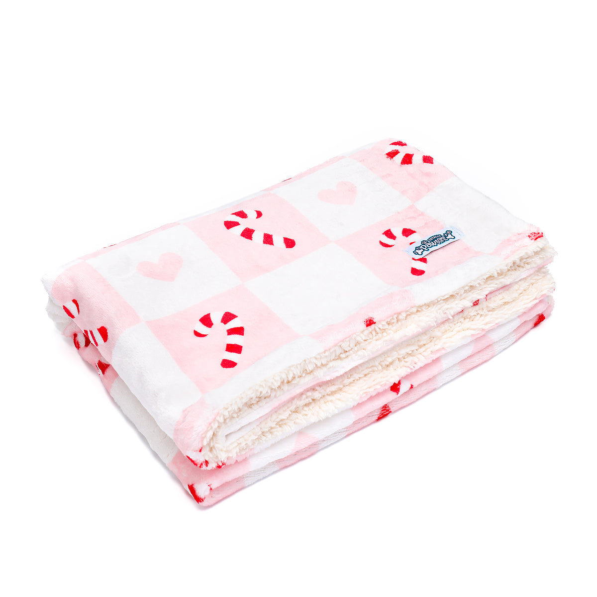 Candy Cane Cuddles Christmas Blanket