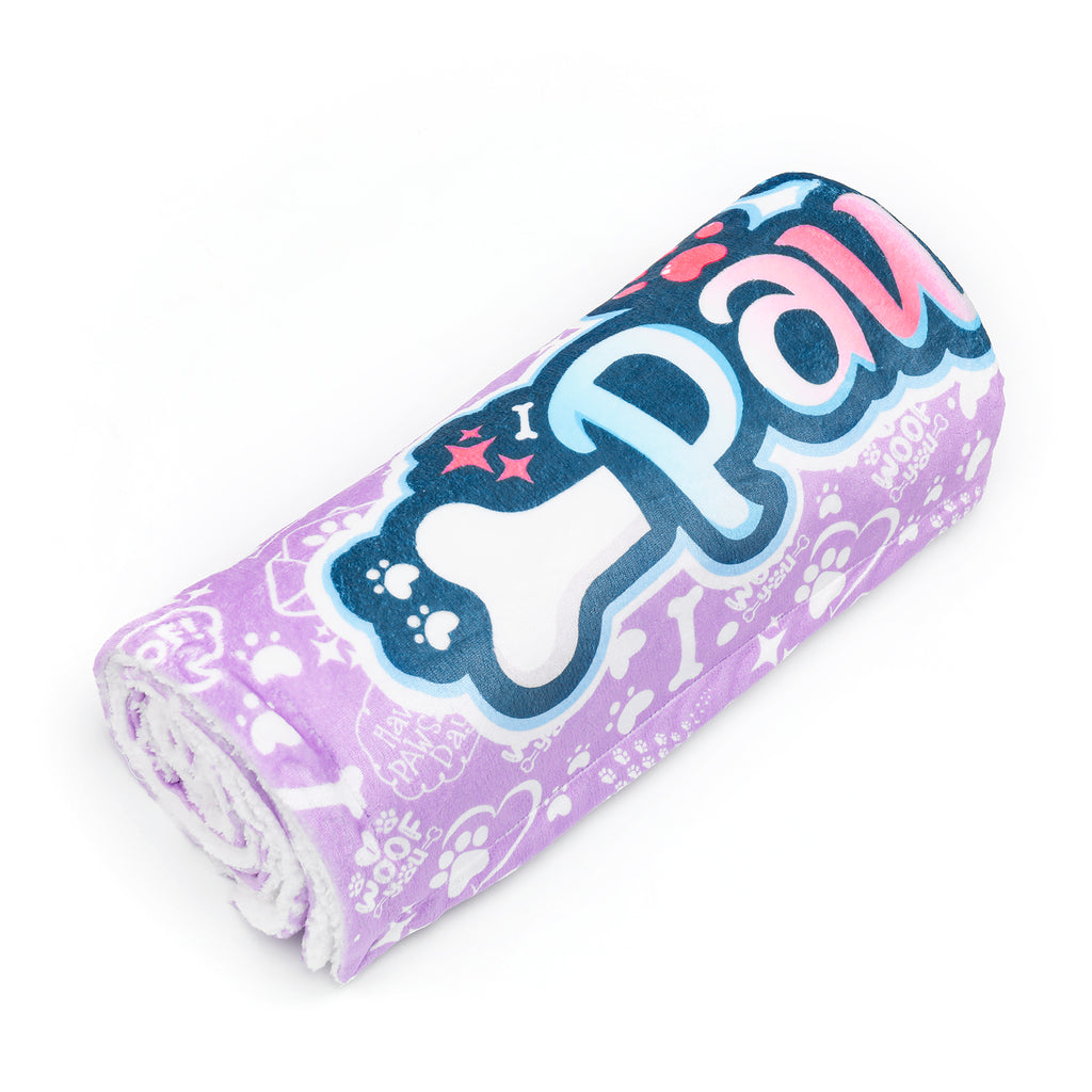 Purple Haze - Totally Pawsome Fleece Blanket