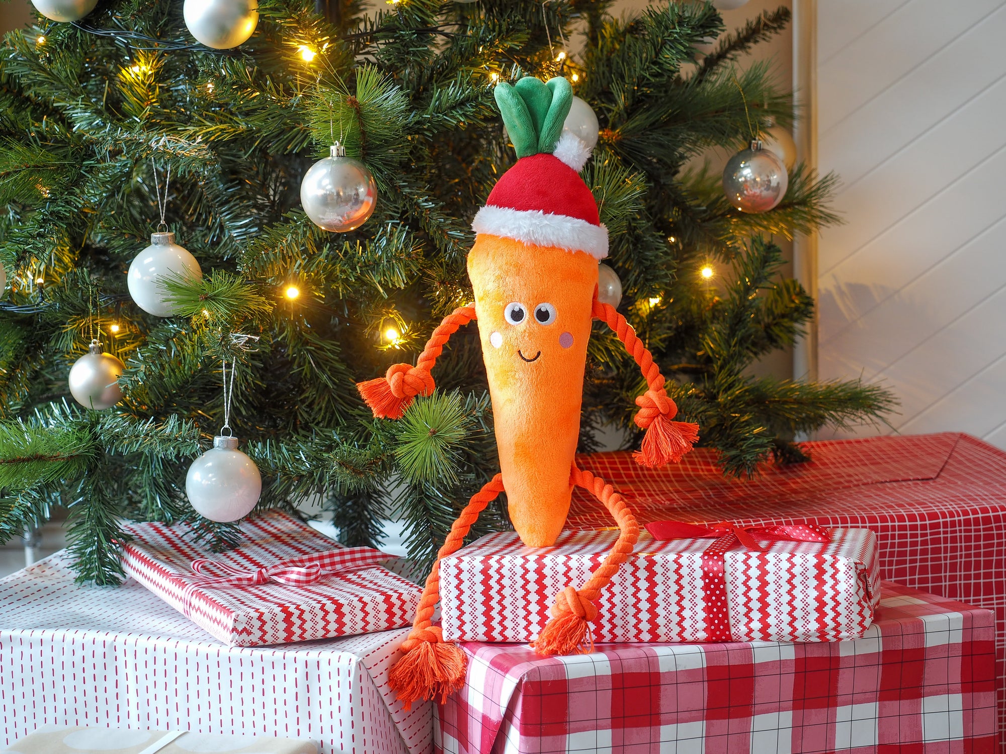 Santa Carrot Rope Legs Christmas Toy