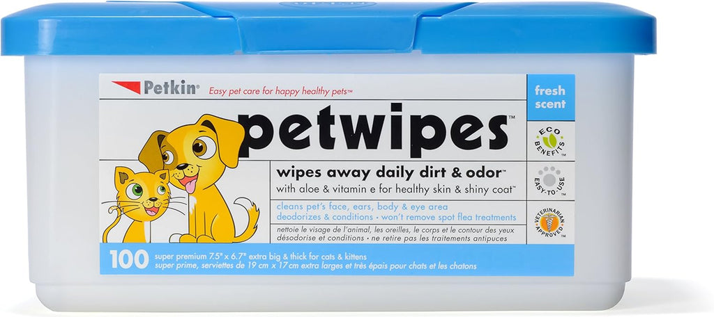 Petkin Wet Wipes for Dogs & Cats