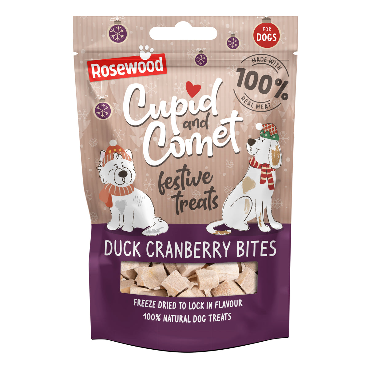 Rosewood Christmas Duck Cranberry Bites Dog Treats