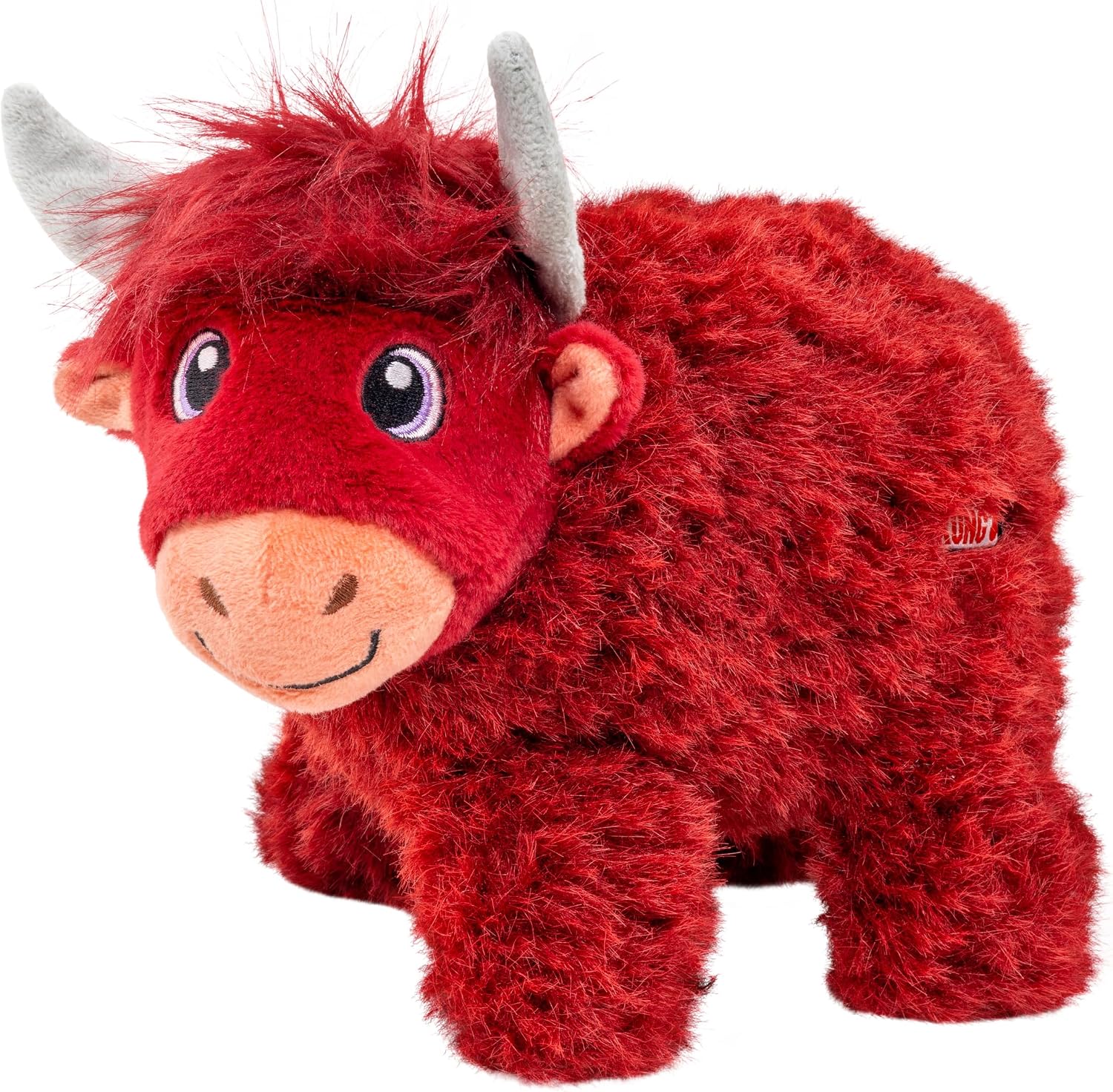 KONG Highland Cow Toughz Durable Soft Chew Toy for Aggressive Chewers, Safe and Interactive for Dogs