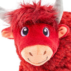 KONG Highland Cow Toughz Durable Soft Chew Toy for Aggressive Chewers, Safe and Interactive for Dogs