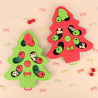 Christmas Tree Green Red Treat Puzzle - Totally Pawsome