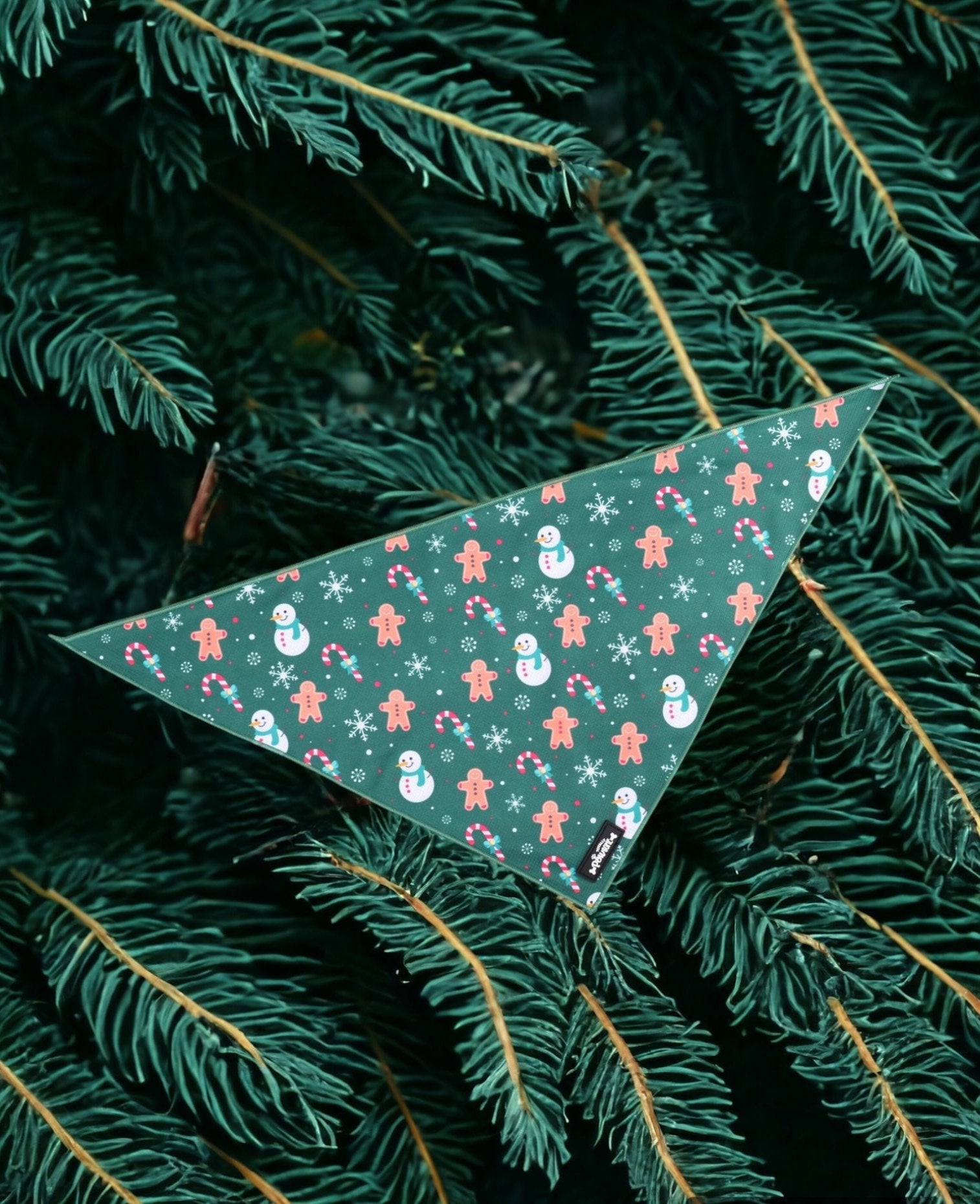 Christmas Gingerbread & Snowman Bowtie & Bandana Set - Totally Pawsome