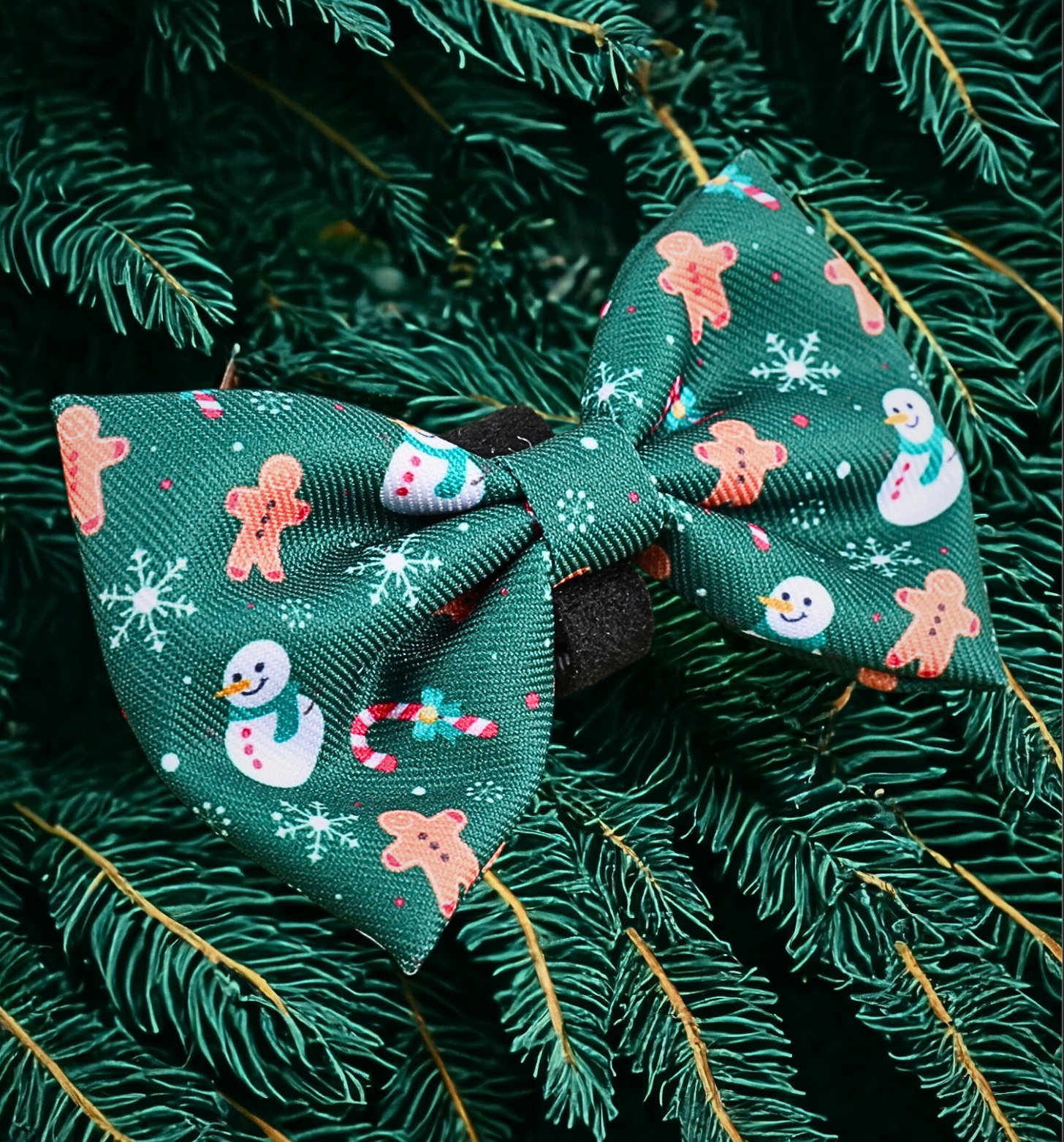 Christmas Gingerbread & Snowman Bowtie & Bandana Set - Totally Pawsome