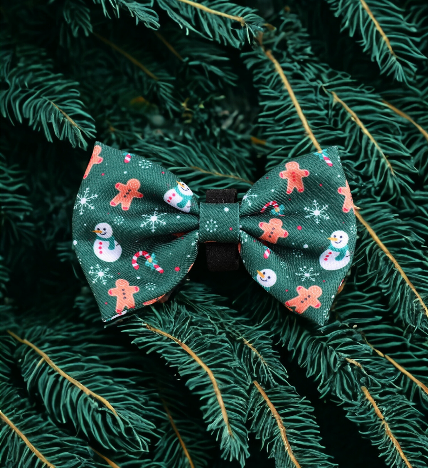 Christmas Gingerbread & Snowman Bowtie & Bandana Set - Totally Pawsome