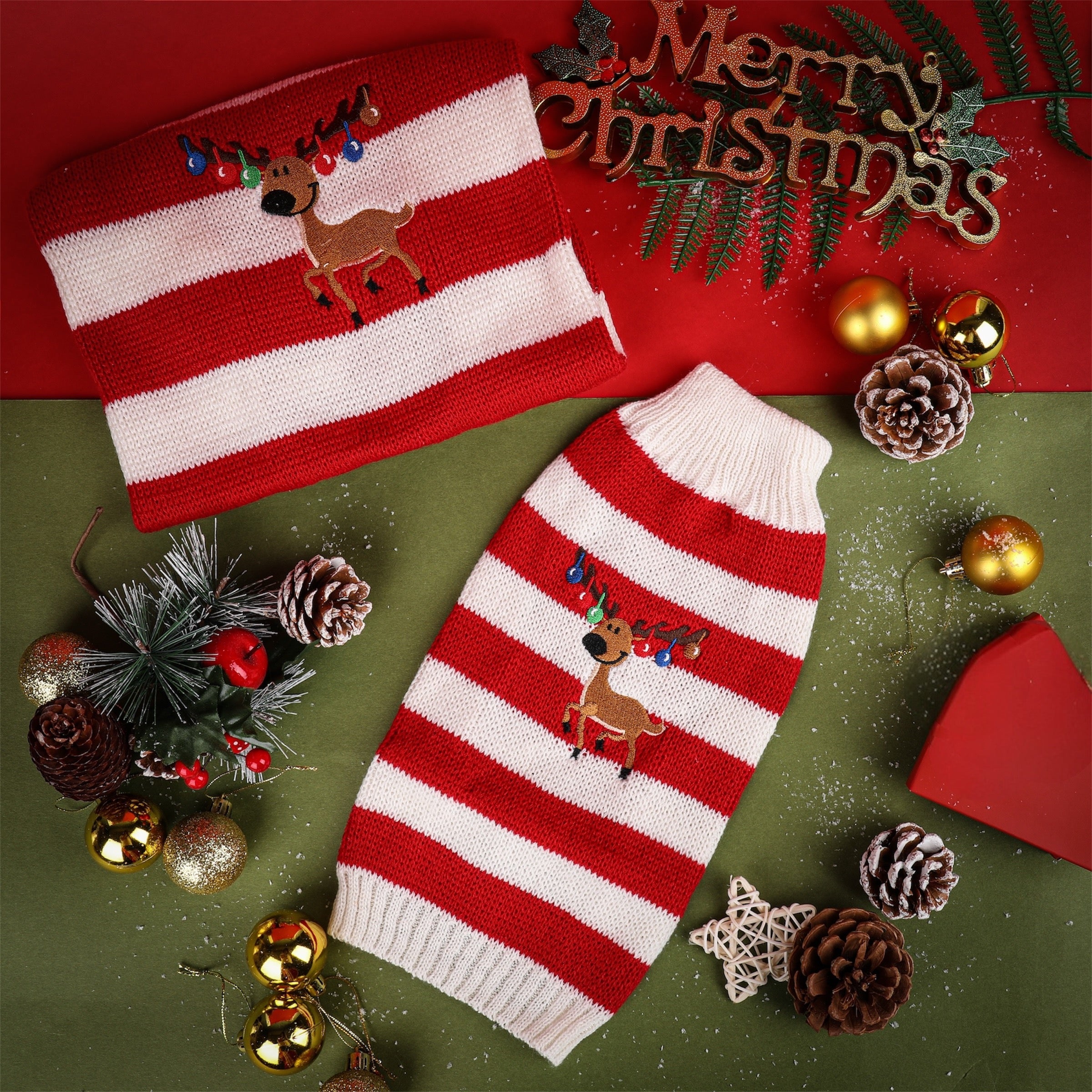 Christmas Rudolph Knitted Jumper - Totally Pawsome