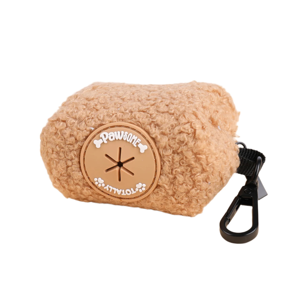 Cookie Brown Teddy Poop Bag Holder - Totally Pawsome
