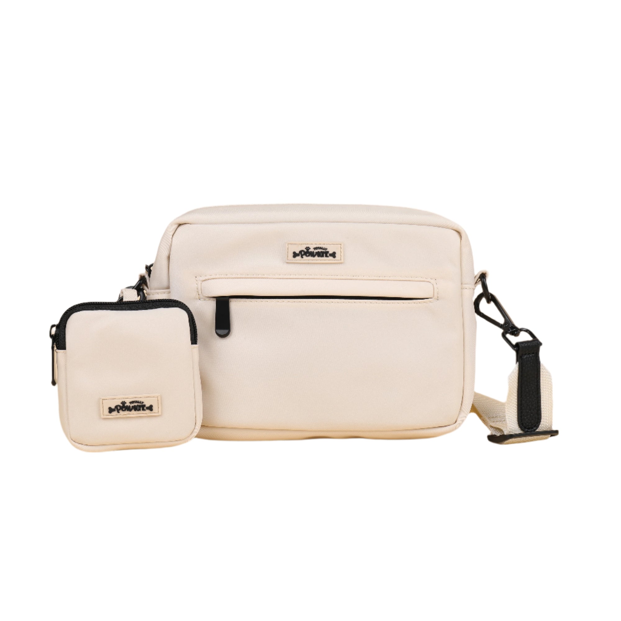 Cream Dog Walking Bag + Treat Pouch