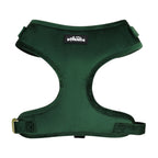 green velvet adjustable neck dog harness