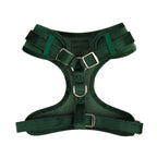 green velvet dog adjustable neck harness
