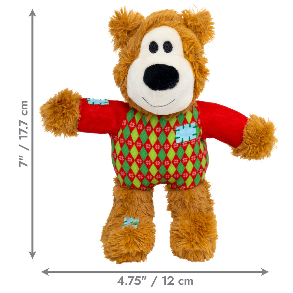 KONG Holiday Wild Knots Sweater Bear Red Sm/Md