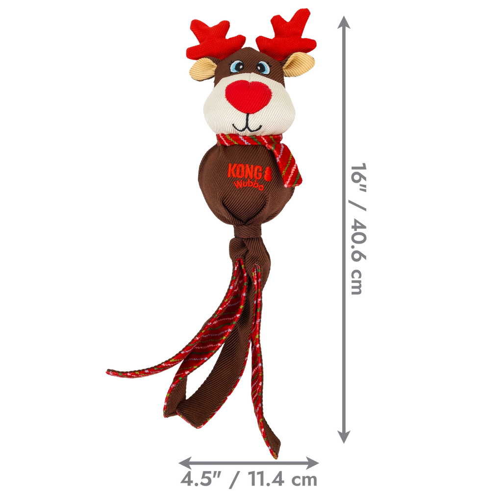 KONG Holiday Wubba Reindeer & Santa Assorted Large
