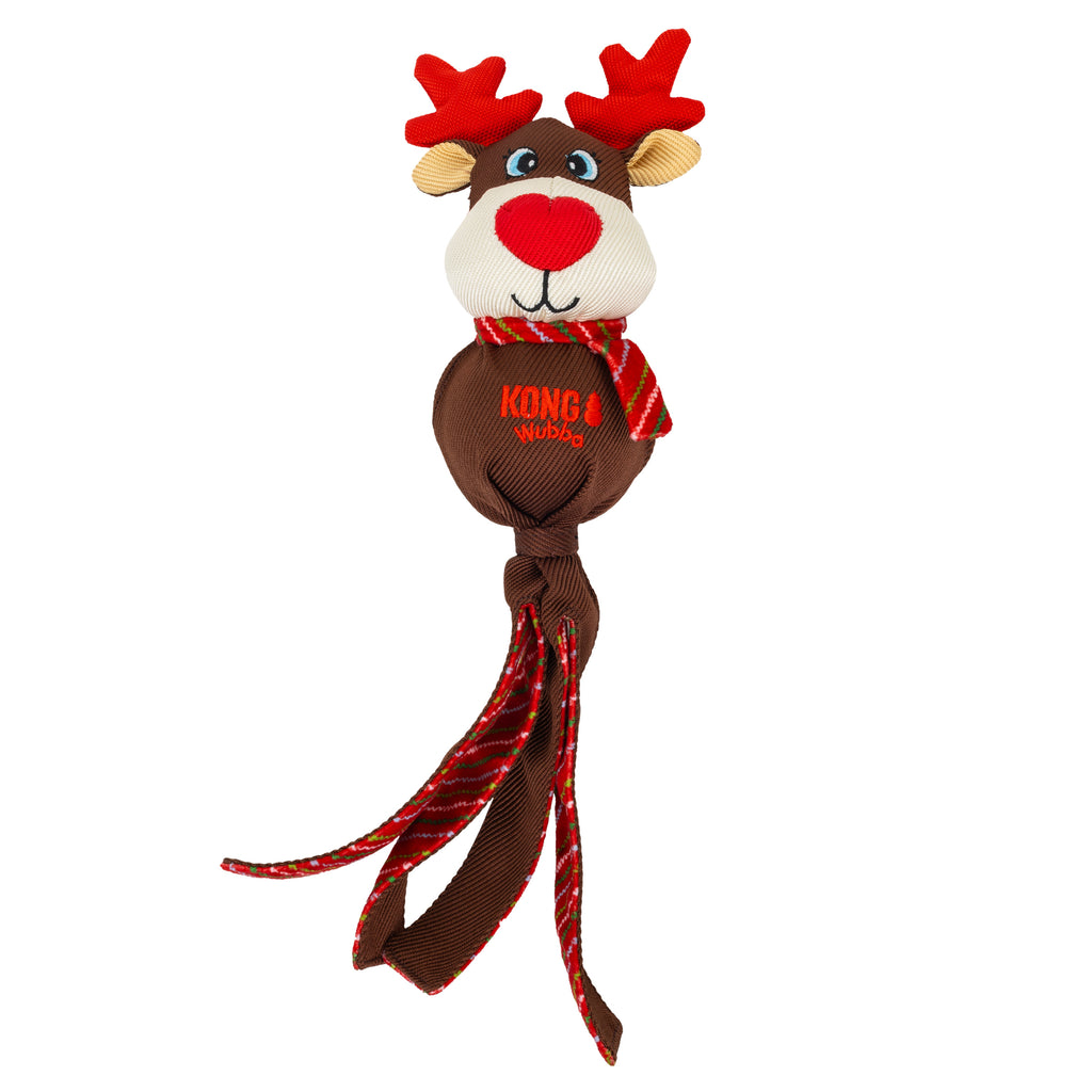 KONG Holiday Wubba Reindeer & Santa Assorted Large