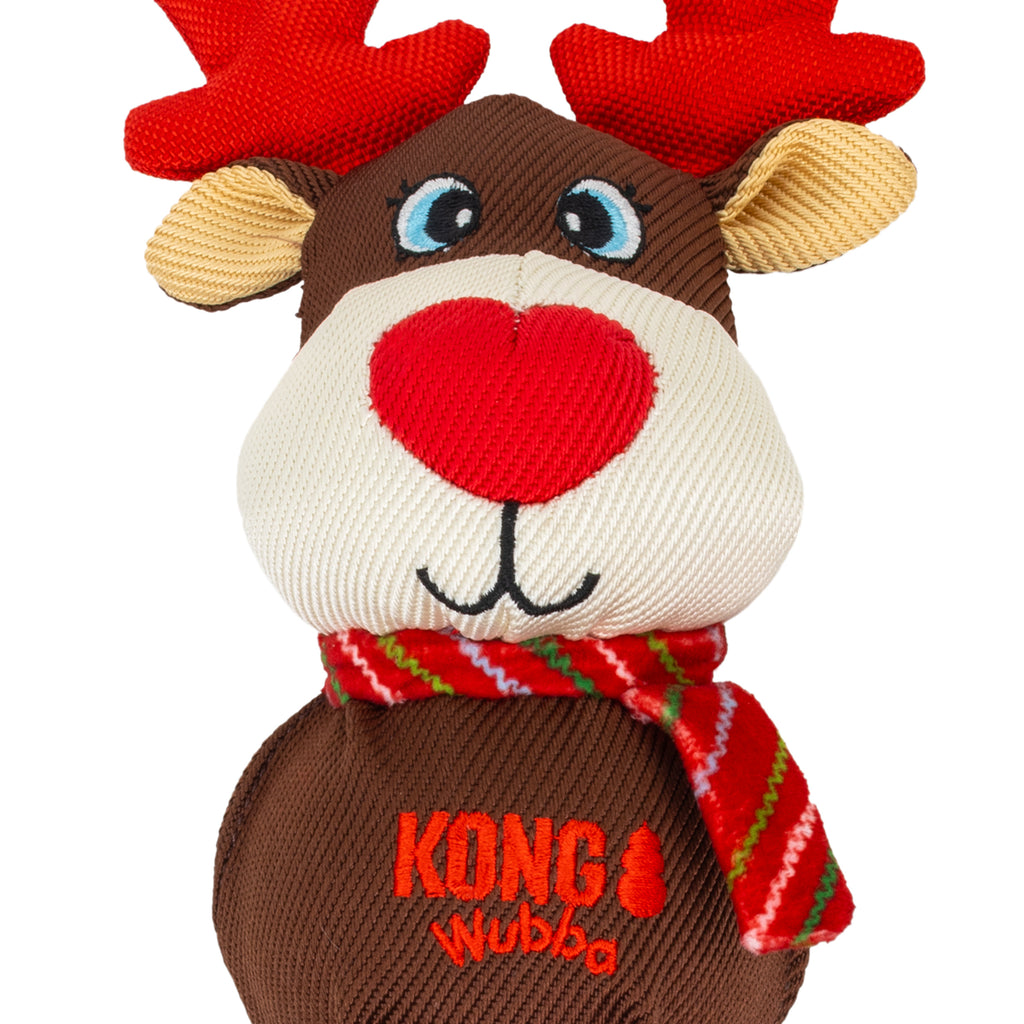 KONG Holiday Wubba Reindeer & Santa Assorted Large