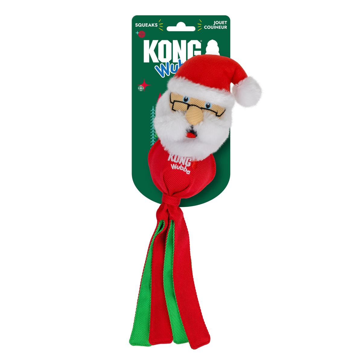KONG Holiday Wubba Reindeer & Santa Assorted Large