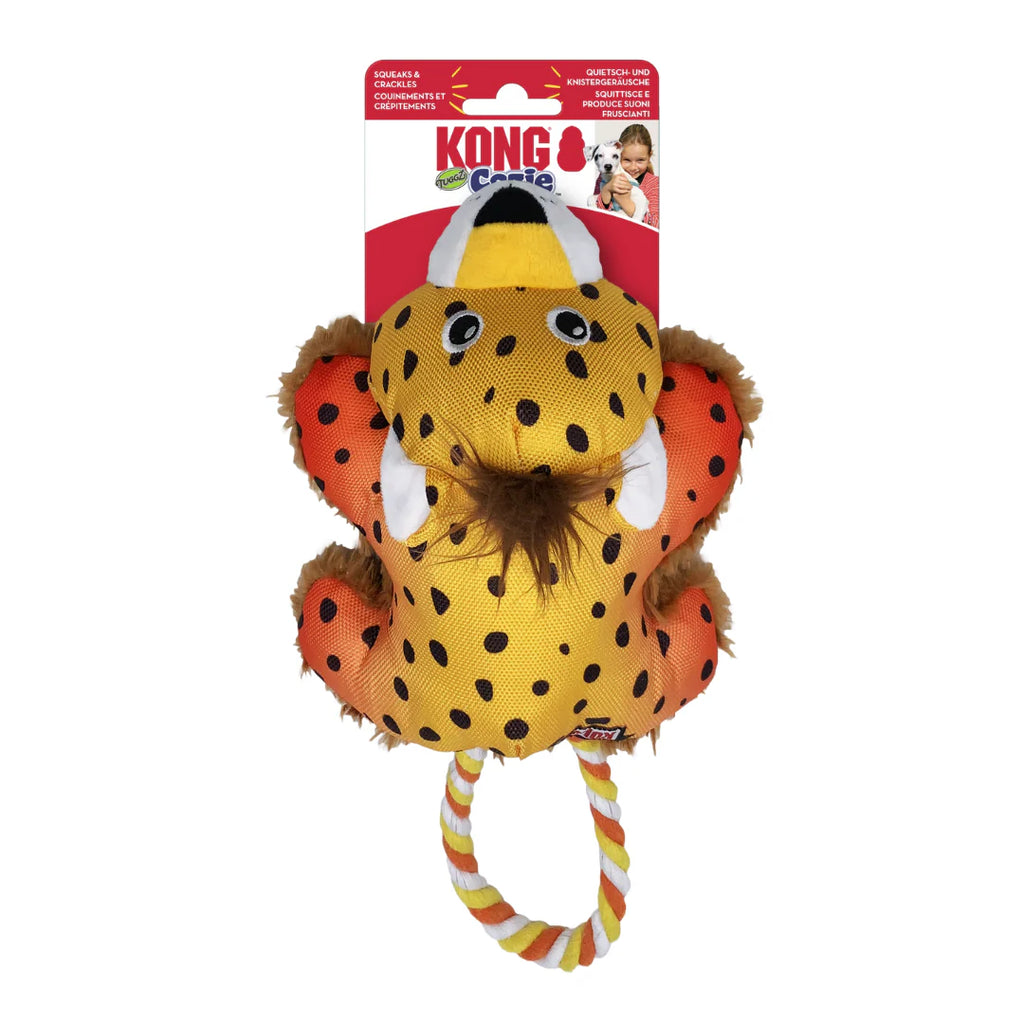 KONG Cozie Tuggz Cheetah Dog Toy