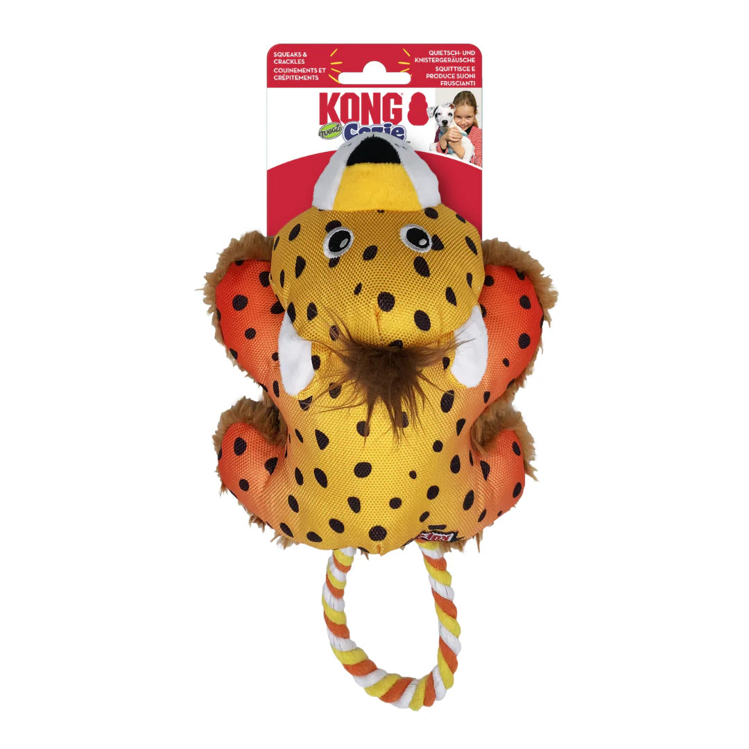 KONG Cozie Tuggz Cheetah Dog Toy