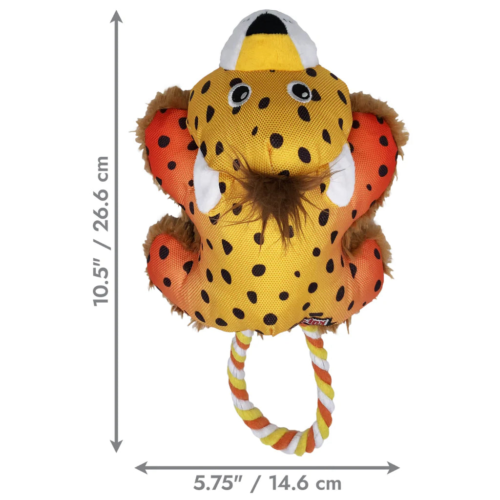 KONG Cozie Tuggz Cheetah Dog Toy