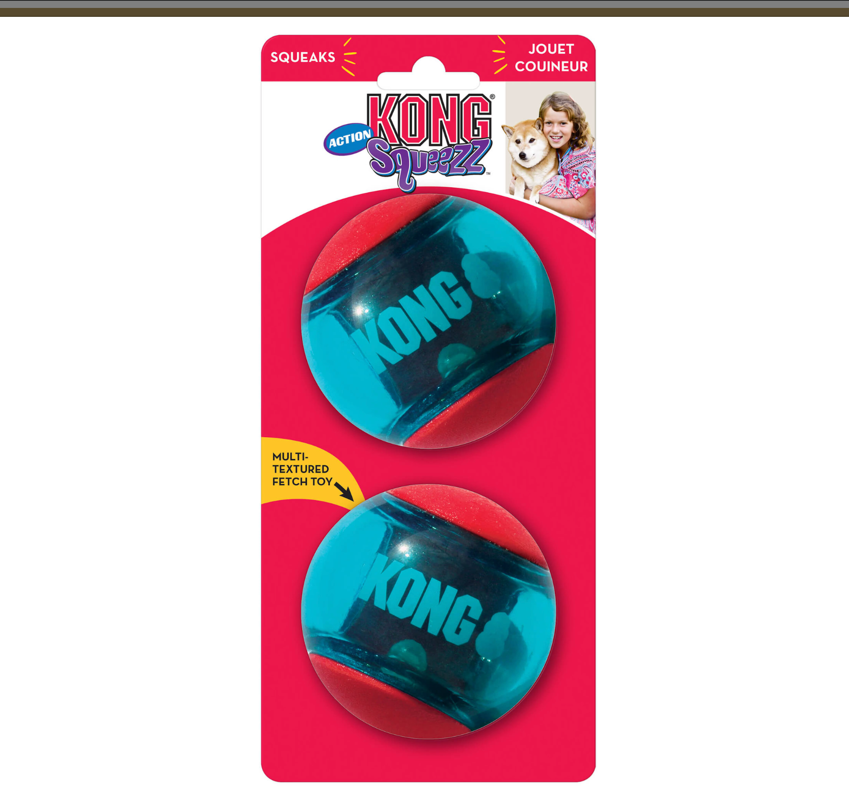 Kong Squeezz Action Red Ball