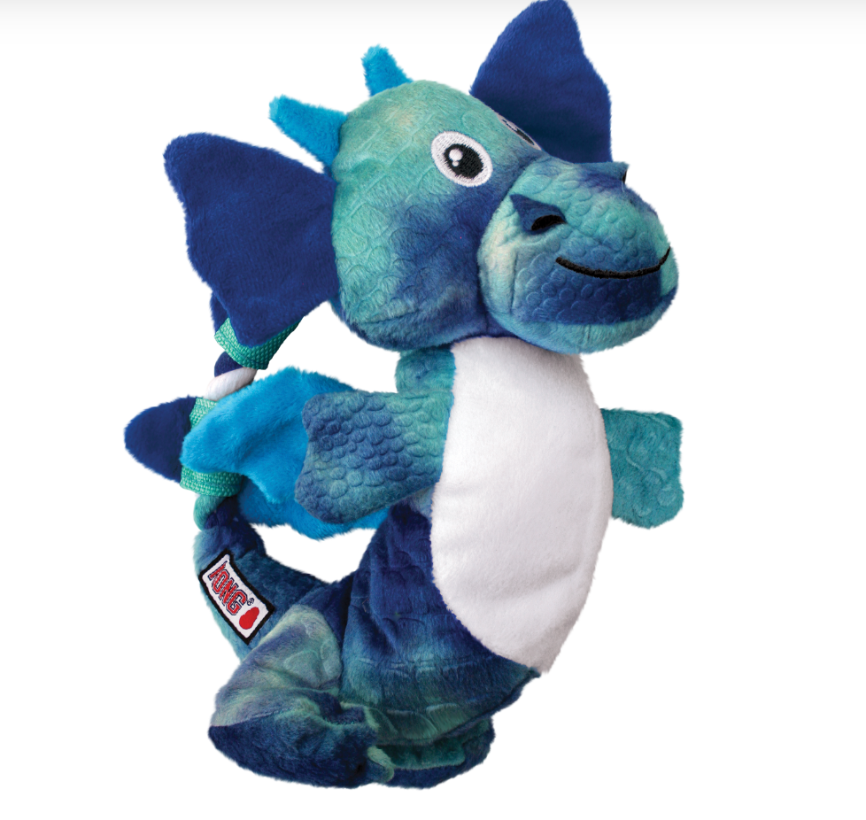 Kong Knots Dragon Dog Toy for Dogs & Puppies - Blue