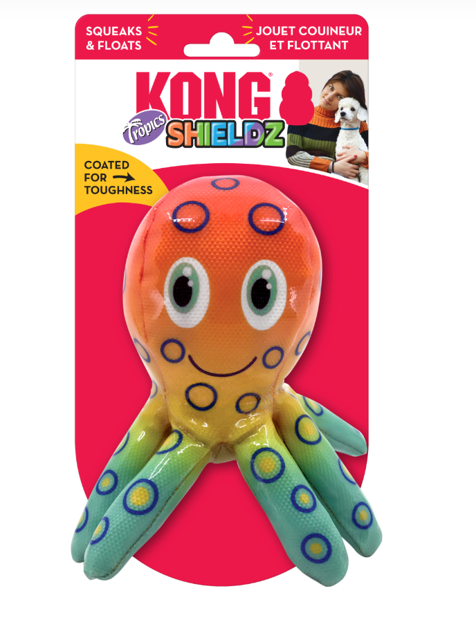 Kong Shieldz Tropics octopus Dog toy - FLoats