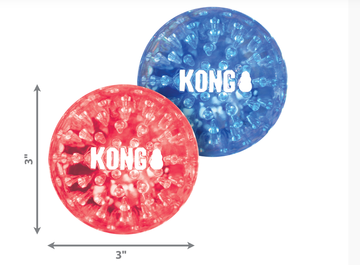 Kong Squeezz Geodz 2 Pack sizes
