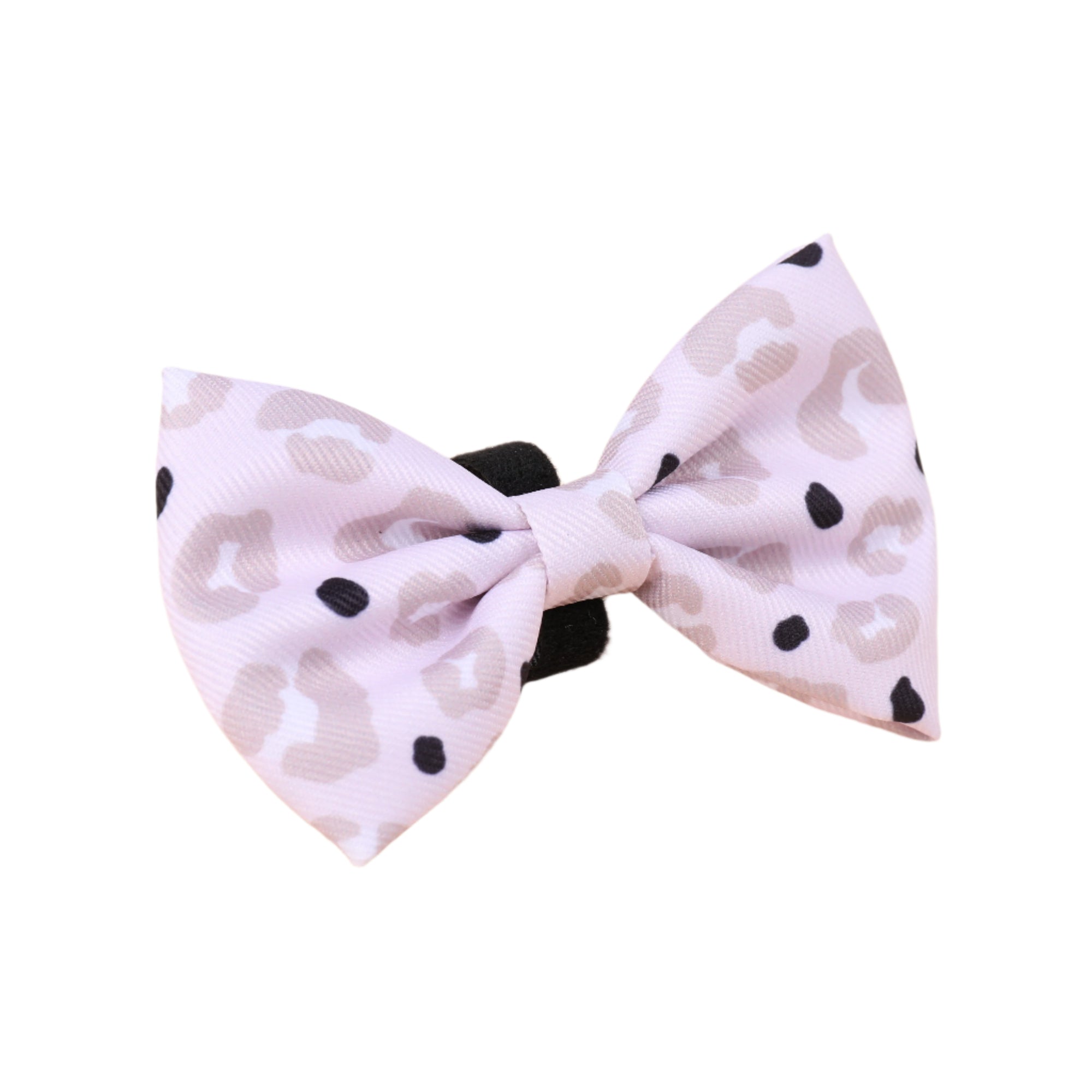 Lilac Leopard Print dog Bow Tie