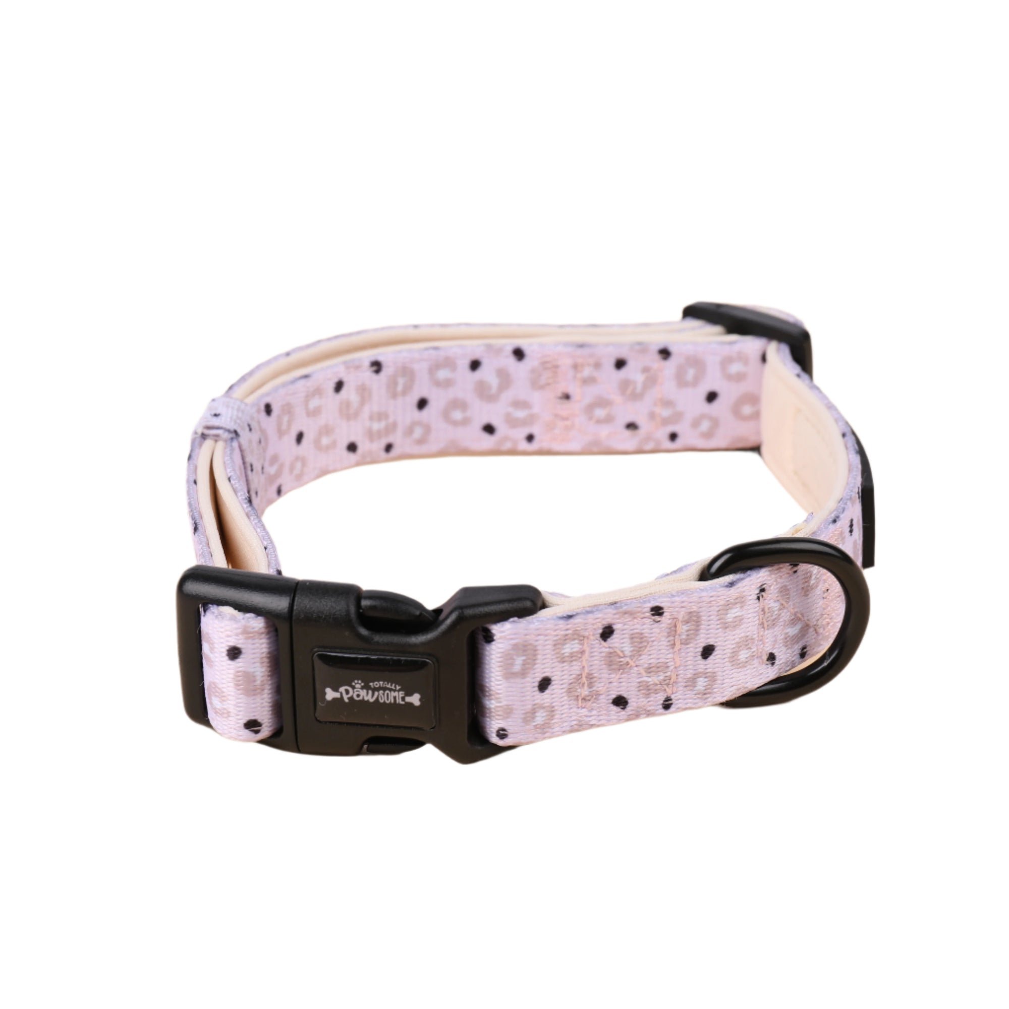 Lilac Leopard Print dog medium Collar
